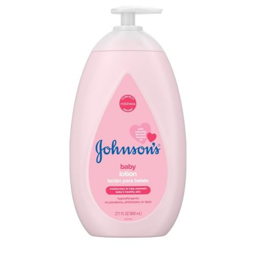 Johnson's Moisturizing Mild Pink Baby Body Lotion, Coconut Oil For Delicate Skin, Hypoallergenic - 27.1 Fl Oz