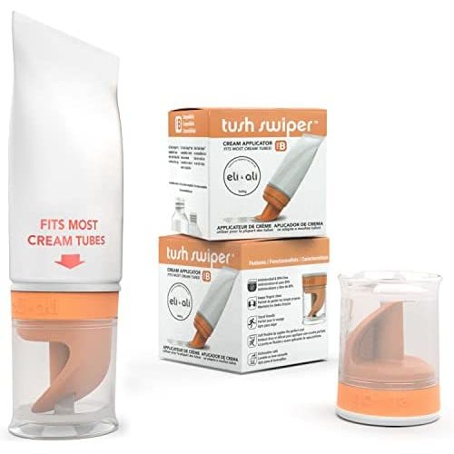 Eli & Ali Tush Swiper - Diaper Rash Cream Applicator & Dispenser - [Fits Most] Baby Creams - Mess Free, Easy to Clean, Travel Friendly, Safe for Newborns & Infants - Orange, 2 Pack