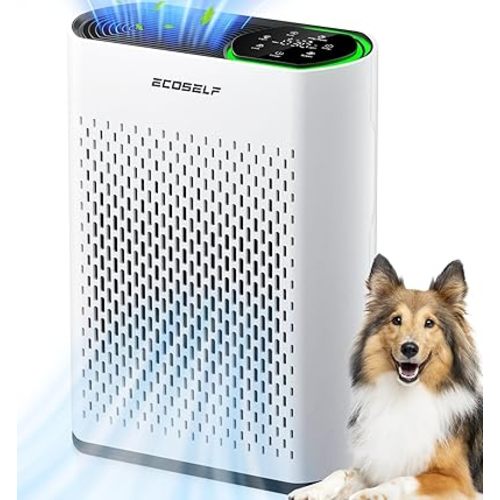 Powerful Air Purifiers for Home Large Room Up to 1400 Ft² with Air Quality Monitor 20dB Sleep Mode, Air Purifier for Bedroom Office Living Room for Pets, Dust Smoke PoIIen Dander Smell HAP602