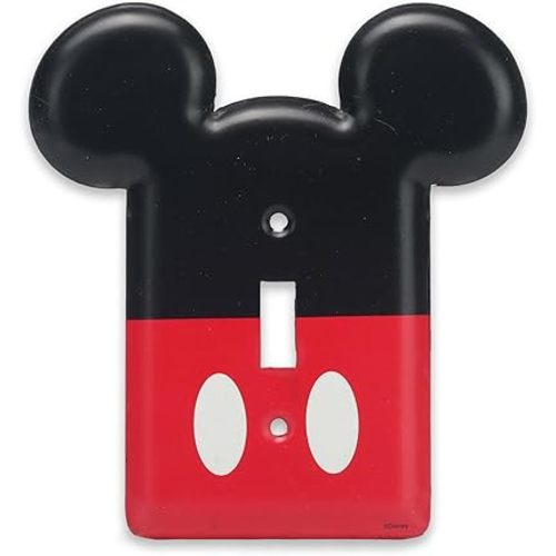Disney Mickey Mouse Metal Light Switch Plate - Mickey Mouse Switch Plate Decoration for Kids' Bedroom, Play Room or Movie Room