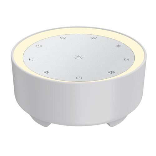 Kipcush Sound Machine & Night Light for Adults, Baby, Kids. White Noise Machine with 20 Soothing Sleep Sounds. Small Size & Portable Design for Bedroom (Gray, Small)