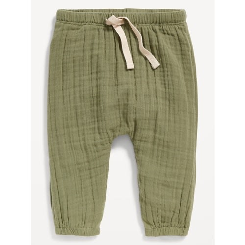 Unisex Double-Weave Cinched-Hem Jogger Sweatpants for Baby