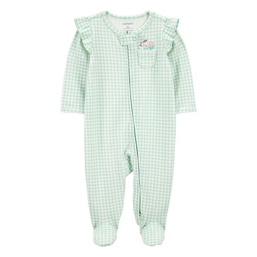 Baby Girl Carter's Gingham 2-Way Zip Sleep & Play Pajamas