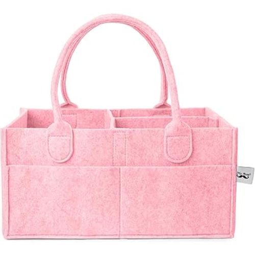 Mr. Pen- Baby Diaper Caddy Organizer, Pink, Baby Organizer, Car Diaper Caddy, Baby Caddy Organizer, Portable Diaper Caddy, Diaper Organizer for Changing Table, Baby Organizer for Nursery