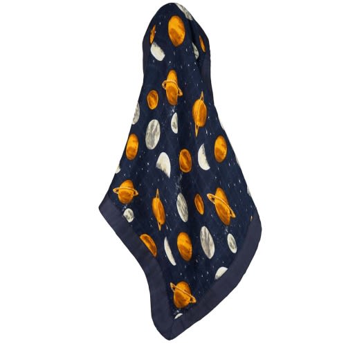 Planets Mini Lovey Two-Layer Muslin Security Blanket