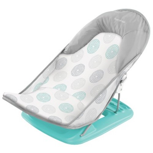 Summer Infant Deluxe Baby Bather Dashed Dots Gray/aqua