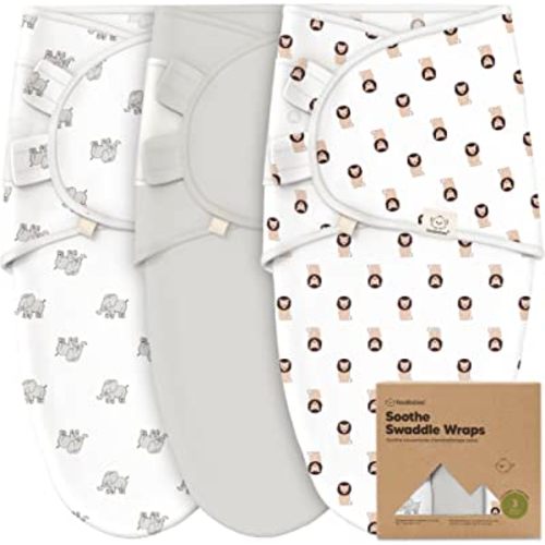 3-Pack Organic Baby Swaddle Sleep Sacks - Newborn Swaddle Sack, Ergonomic Baby Swaddles 0-3 Months, Swaddles for Newborns,Baby Sleep Sack,Baby Swaddle Blanket Wrap,Baby Essentials (The Wild 2)