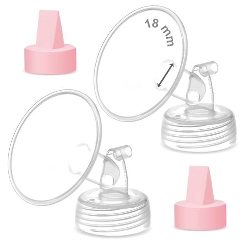Maymom Pump Part Compatible with Spectra/Ameda Luna Pumps, Syngery Gold; Incl Wide Mouth Flange 18 mm Valve; Not Original Spectra Flange; Replaces Spectra S1 S2, Plus Shield, Pump Parts, Accessories