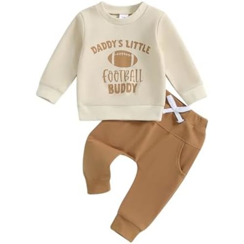 Toddler Baby Boy Clothes Set Letter Print Long Sleeve Sweatshirt Top Jogger Pants Cute Newborn Infant Fall Winter Outfit
