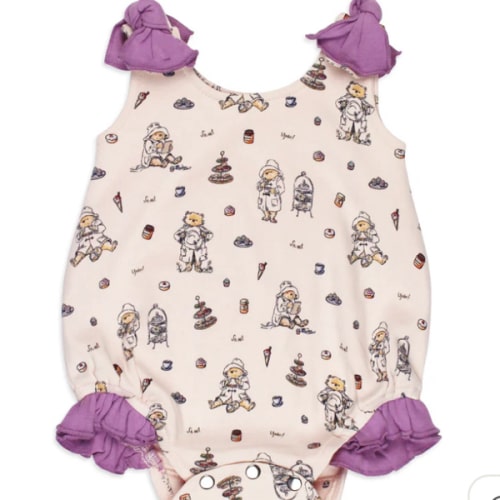 Organic Bowtie Shoulder Bodysuit in Sweet Paddington™ – L'ovedbaby