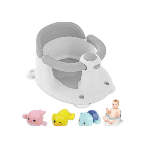 Baby Bath Seat for Babies 6 Months & Up, Bath Seats for Babies Sitting Up, 3 Baby Bath Toys, Open Design, Non-Slip, Compact Toddler Bath Seat.