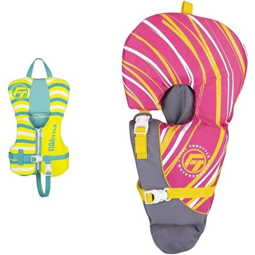 Full Throttle Infant Life Jackets Bundle - Rapid Dry Neoprene and Baby-Safe Models