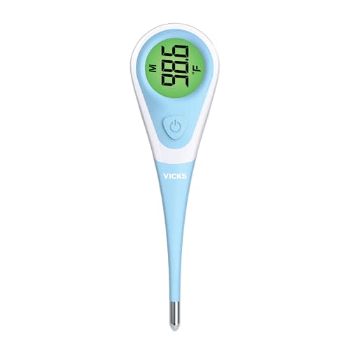 Vicks ComfortFlex Digital Thermometer – Accurate, Color Coded Reading in 8 Seconds – Digital Thermometer for Oral, Rectal or Under Arm Use
