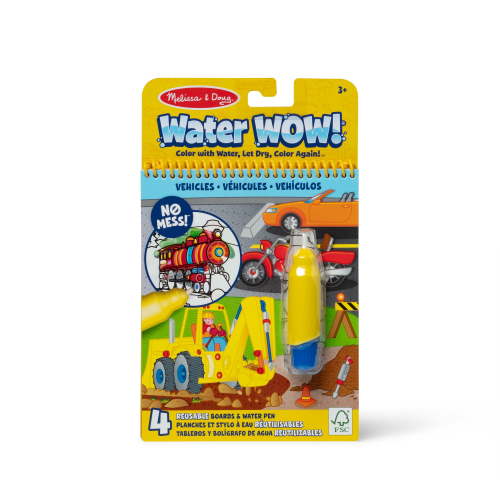Melissa & Doug On the Go Water Wow! Reusable Water-Reveal Activity Pad - Vehicles - FSC Certified