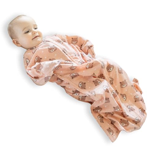 SleepingBaby Zipadee-Zip Transitional Swaddle Sack, 3-6 Month - Roomy Zipper Swaddle for Easy Diaper Changes and Proper Hip Development - Baby Swaddle Sack, X-Small - Cozy Cub