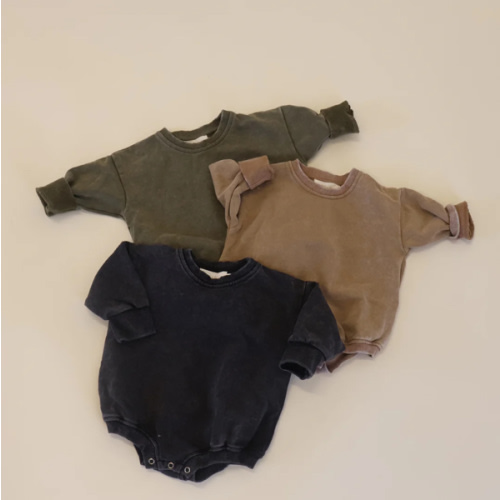 Vintage Sweatshirt Bubble Romper