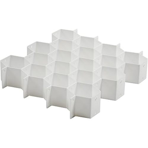 Whitmor Honeycomb Drawer Organizer - White - Set of 3
