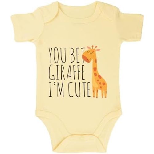 listery Funny Baby Bodysuit Giraffe For Baby You Bet Giraffe Im Cute Bodysuit Baby Giraffe Infant Newborn Bodysuit Clothes