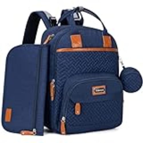 Amazon.com: RUVALINO Unisex Diaper Backpack, Denim Blue, 17" x 8.5" x 12.5" : Baby