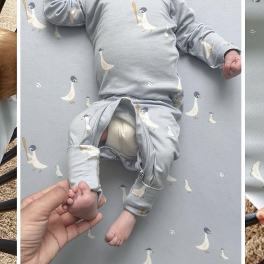 Convertible Footie Pajamas | Baseball Goose