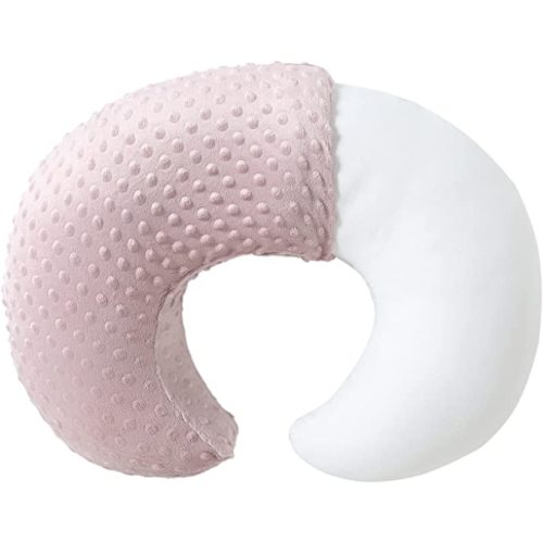 Nursing Pillow and Body Positioner with Premium Slipcover | for Breastfeeding for Baby Boys and Girls, Feeding Pillow with Breathable Comfortable Pillowcase (Sepia Rose)