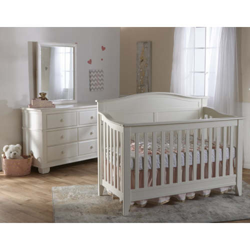 Pali Napoli Arch Top 2 Piece Nursery Set - Forever Crib + Double Dresser