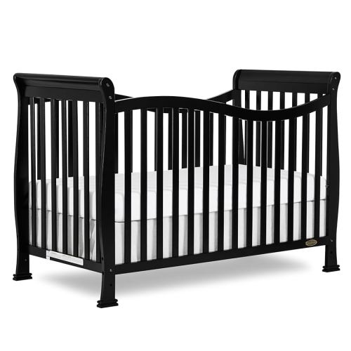 Dream On Me Violet 7 in 1 Convertible Life Style Crib in Black, Greenguard Gold Certified 58x29x39 Inch (Pack of 1)