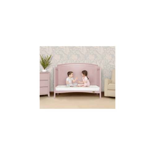 2-In-1 Breathable Twilight 5" Spring Coil Crib and Toddler Bed Mattress with Reversible Design, White/Brown