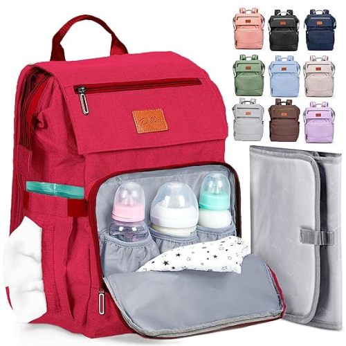 PILLANI Baby Diaper Bag Backpack - Baby Bag for Boys & Girls - Diaper Backpack - Large Travel Diaper Bags with Changing Pad - Baby Registry Search & Baby Shower Gifts - Newborn Essentials Must Haves