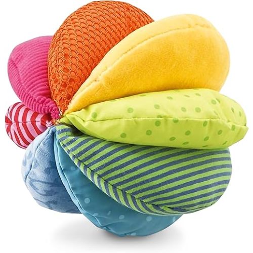HABA Baby Balls - Machine Washable Baby Sensory Toys - Ideal Baby Toy for Teething, Tummy Time Toys for Ages 6 Months & up