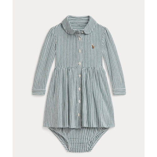 Striped Mesh Oxford Dress & Bloomer