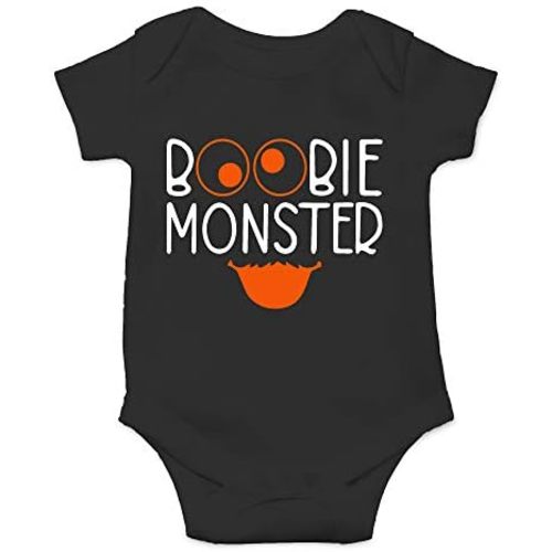 CBTwear Boobie Monster - Funny Feeding Humor Outfit - Cute Infant One-Piece Baby Bodysuit