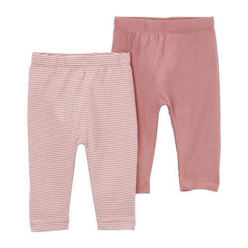 Baby 2-Pack PurelySoft Pants - NB - Style,Pink