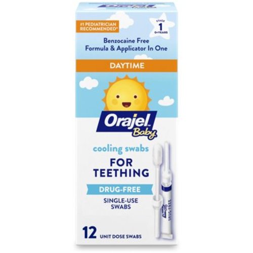 Orajel Baby Daytime Cooling Swabs for Teething, 12 Ea, 3 Pack