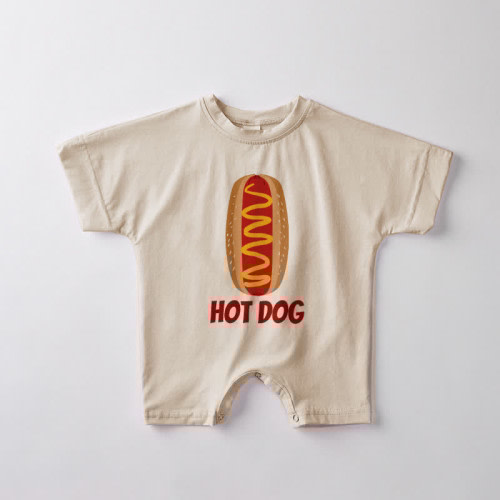 HOT DOG Baby Beige Casual Romper