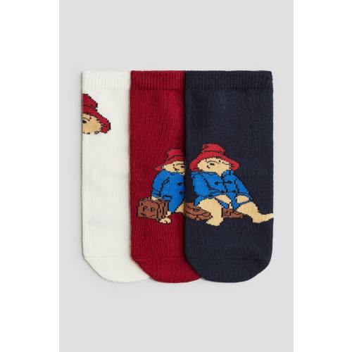 3-PACK MOTIF-DETAIL SOCKS