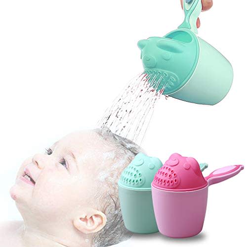 Rinse Shampoo Baby Bath Wash Hair Cup by Protecting Infant Eyes (Green)
