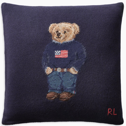 Shop Ralph Lauren RL Bear Knit Throw Pillow | Saks Fifth Avenue