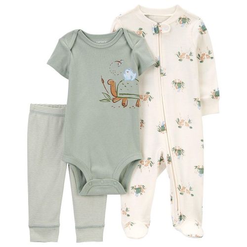 Baby Carter's Green Turtle 3-Piece Sleep and Play Set