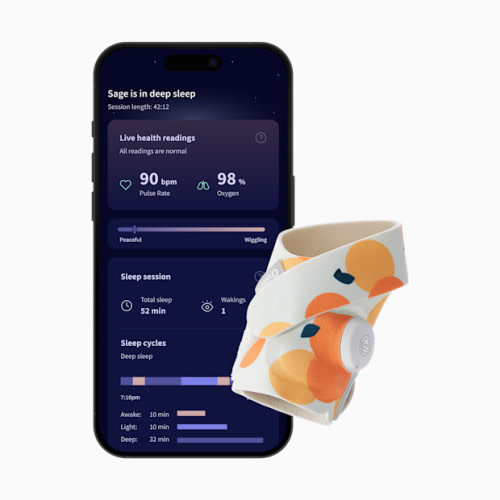 Dream Sock Smart Wearable Baby Monitor - Sweet Clementine