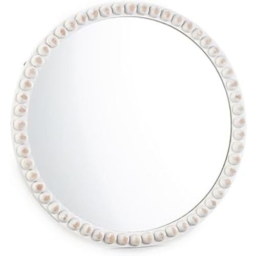 The Lakeside Collection Farmhouse Beaded Clocks or Mirrors - Round Mirror