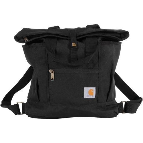Carhartt, Durable Bag with Adjustable Straps and Laptop Sleeve, Convertible Backpack Tote (Black), One Size