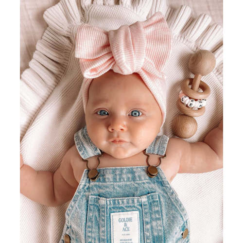 Oversized Topknot | Waffle Baby Pink Marle – Little and Fern
