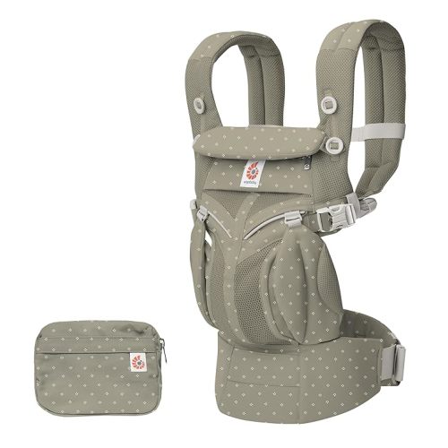 Ergobaby Omni Classic Baby Carrier Newborn to Toddler - Breathable Baby Carriers for Summer - All-Position Carrier with Lumbar Support (7-45 Pounds), Mesh, Soft Olive Diamond