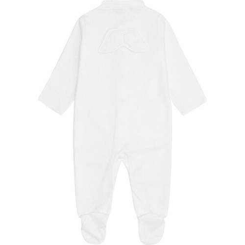 Pointelle Angel Wing Sleepsuit in White - Marie-Chantal | Maisonette