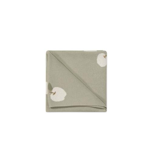 Fresh Apples Knitted Blanket - Moss