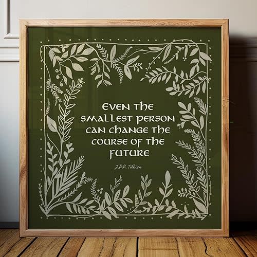 Framed Lord Of The Rings Nursery Art Even The Smallest Person Can Change The Course Of The Future Print For Boys Or Girls Room