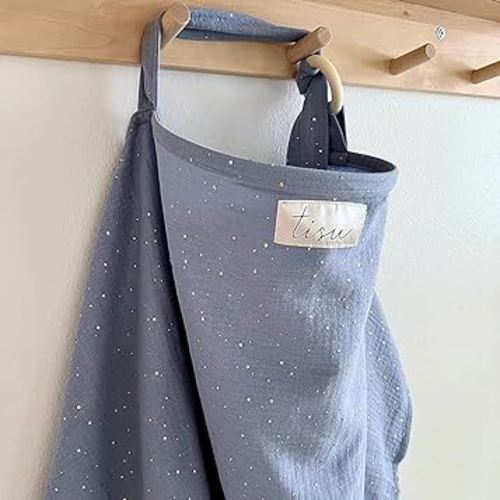 Amazon.com : Nursing Cover for Breastfeeding with Wire | Breathable Soft Muslin Cotton | Baby Breast Feeding & Pumping Apron | Nurse Shawl | Multi Use Baby Car Seat Stroller Cover by TISU (Light Blue) : Baby