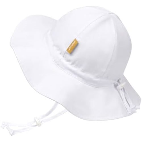 Baby Girl Sun Hat with UPF 50+ Outdoor Adjustable Toddler Beach Hat with Wide Brim Bucket Hats for Kids
