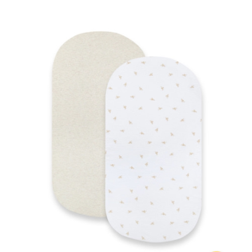 Golden Bee Organic Cotton Fitted Bassinet Sheet 2 Pack